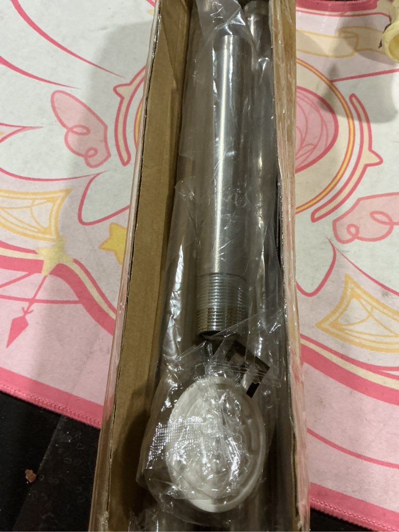 Condition photo showing Good Condition for Shower Curtain Rod, 1" Diameter Heavy Duty Tension Shower Rod, Non Slip Adjustable 28-46 inch No Drilling Shower Curtain Rods Spring Tension For Bathroom, Shower Stall, No Rust, Nickel 28-46 Inches Brushed Nickel