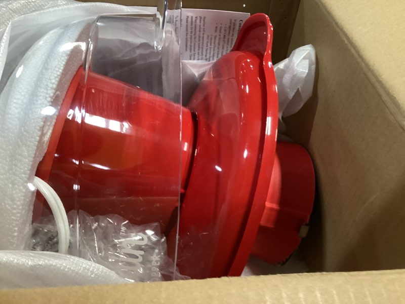 Condition photo showing As Is for presto 04868 orville redenbacher's fountain hot air popper, 20-cups, red