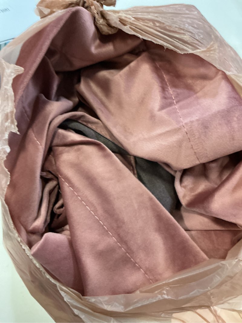 Condition photo showing As Is for stangh dusty rose pink velvet curtains 84 inches, super soft light dimming drapes for nursery girls bedroom elegant thermal insulated panels with energy saving design, w52 x l84, 2 panels 52"w x 84"l (pack of 2) * dusty rose