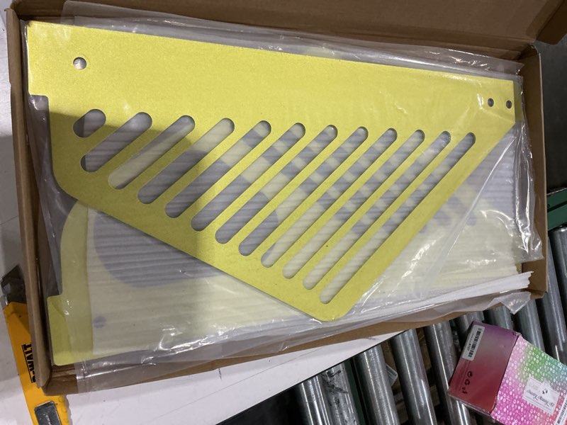 Condition photo showing New/Like New for engine bay panel cover trim compatible with chevrolet corvette c8 stingray 2020-2025 aluminum alloy 2pcs engine compartment left right protection leakproof cover trim accessories (yellow-style c)