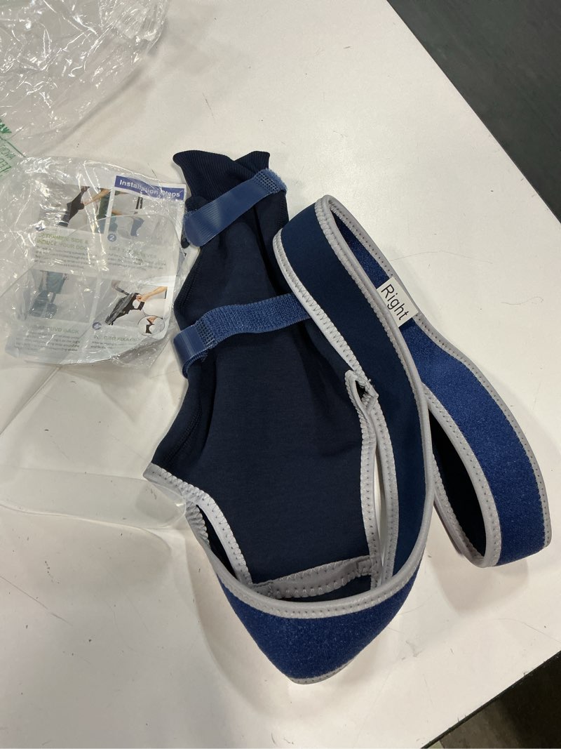 Condition photo showing As Is for dog rear leg sleeve to stop licking, hind leg protector for tplo recovery, acl surgery, wounds or skin issues, soft breathable cover for large medium small dogs (m-right) blue m-right