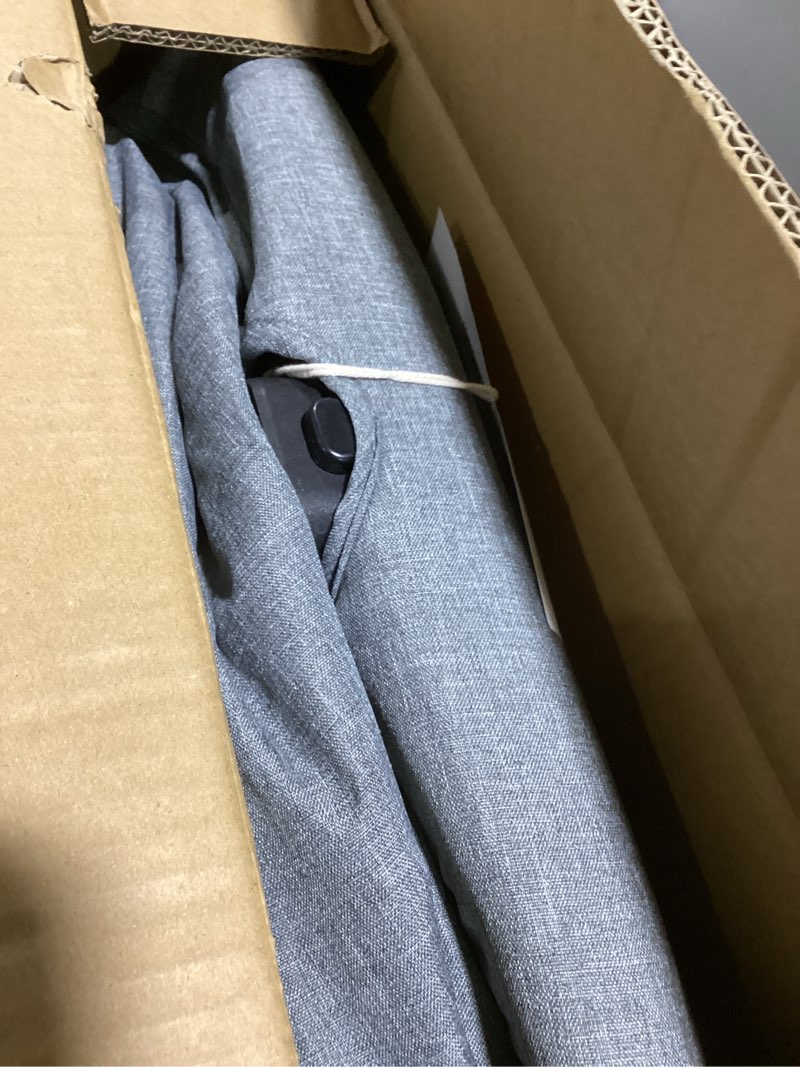 Condition photo showing As Is for Baby Bassinet, 3 in 1 Bedside Sleeper with Mattress and Mesh Sides, Mosquito Net, Storage Basket, with Rocking Function, 5-Height Adjustable, Easy Assemble Crib for Newborn, Gray Grey