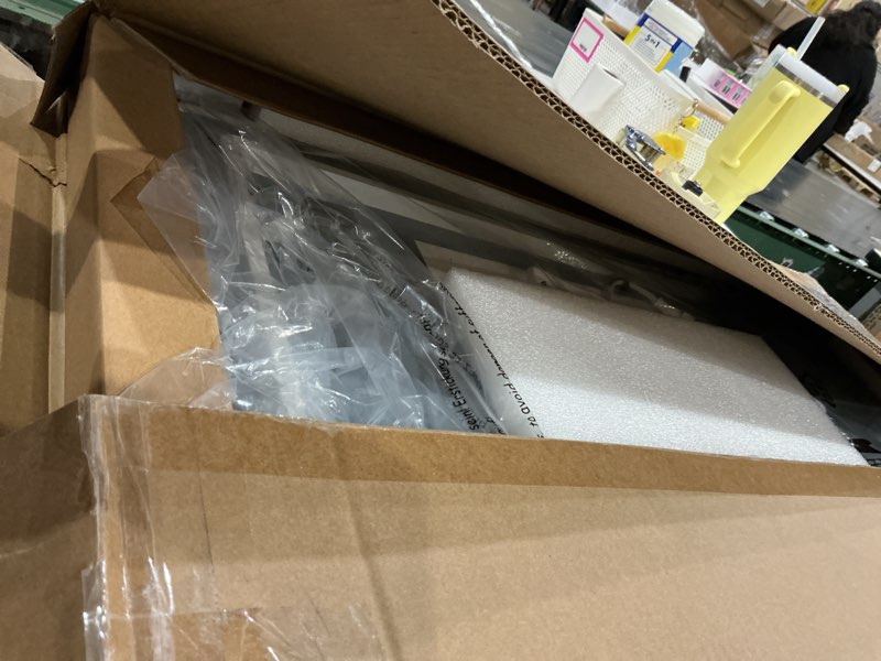 Condition photo showing Good Condition for s'bagno 32x24 black led mirror for bathroom with frontlit & backlit, led bathroom mirror with metal frame, anti-fog, stepless dimmable, 3 colors temperature led vanity mirror(horizontal/vertical) black-rectangular 32"l x 24"w