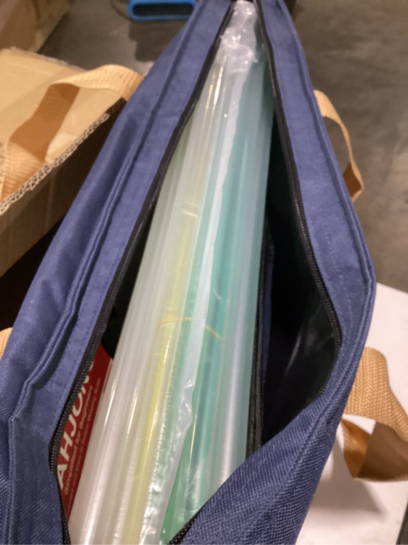 Condition photo showing Good Condition for American Mahjong Game Set, 166 Premium White Tiles, 4 All-in-One Color Rack/Pushers, Complete Mahjong Set Blue Carrying Bag