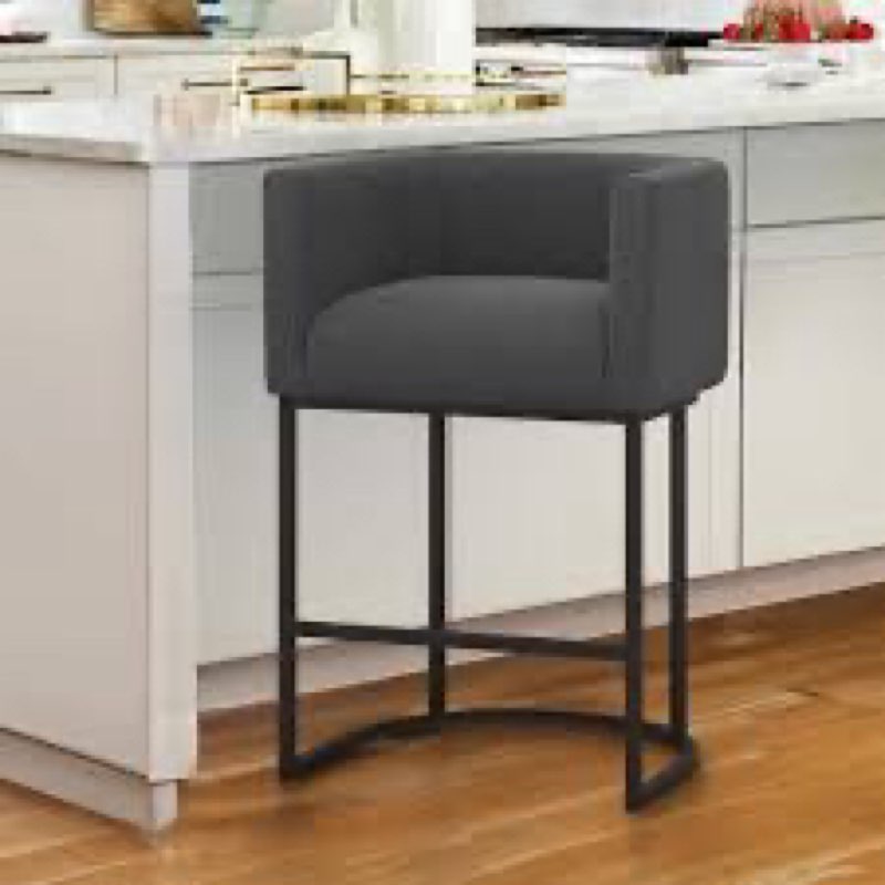 Donicia Upholstered 26'' Counter Stools with Metal Frame