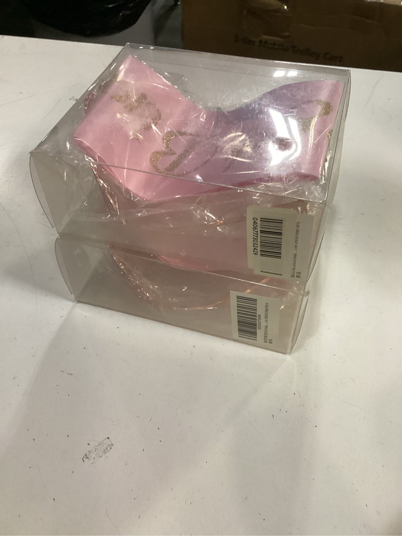 Condition photo showing New/Like New for 2 pack)meant2tobe 28th birthday sash and tiara for women - fabulous set: glitter sash + stars rhinestone pink premium metal tiara for women, 28th birthday gifts for 28th birthday party