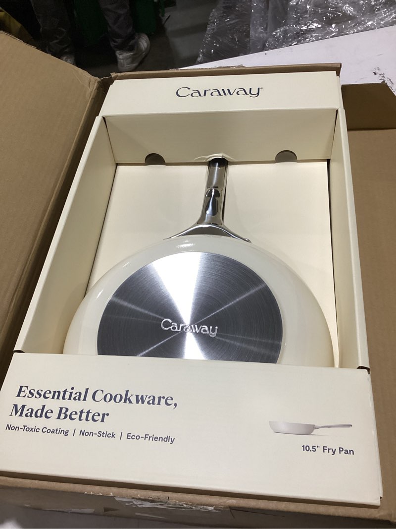 Condition photo showing Good Condition for caraway nonstick ceramic frying pan (2.7 qt, 10.5") - non toxic, ptfe & pfoa free - oven safe & compatible with all stovetops (gas, electric & induction) - cream