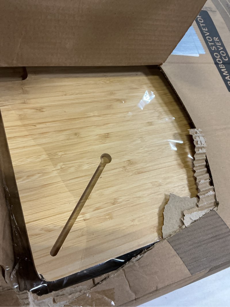 Condition photo showing Good Condition for prosumer's choice bamboo stove top cover board - versatile wooden cutting board for kitchen with adjustable legs and juice grooves- large surface and durable for stoves, 27.2 x 21.4 x 3.1 inches 27.2''l x 21.4''w
