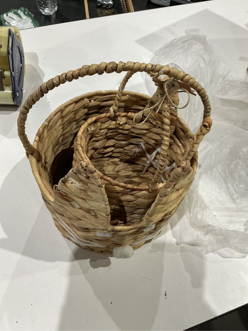 Condition photo showing As Is for bunny easter basket