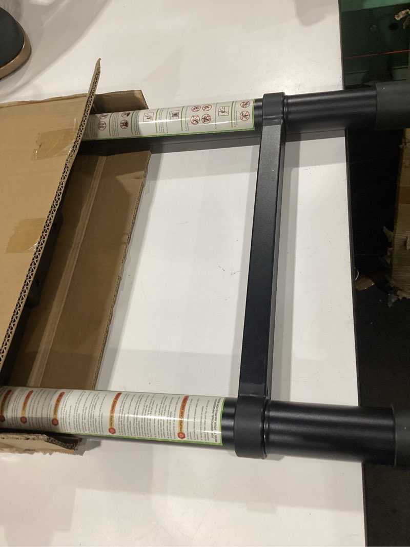 Condition photo showing Good Condition for telescoping ladder for rv & attic, 6.5ft aluminum extension ladder with dual locking mechanism, max load 330lbs, compact foldable ladder for roof, home, travel trailer & multi-surface use black 2.0m/6.5ft