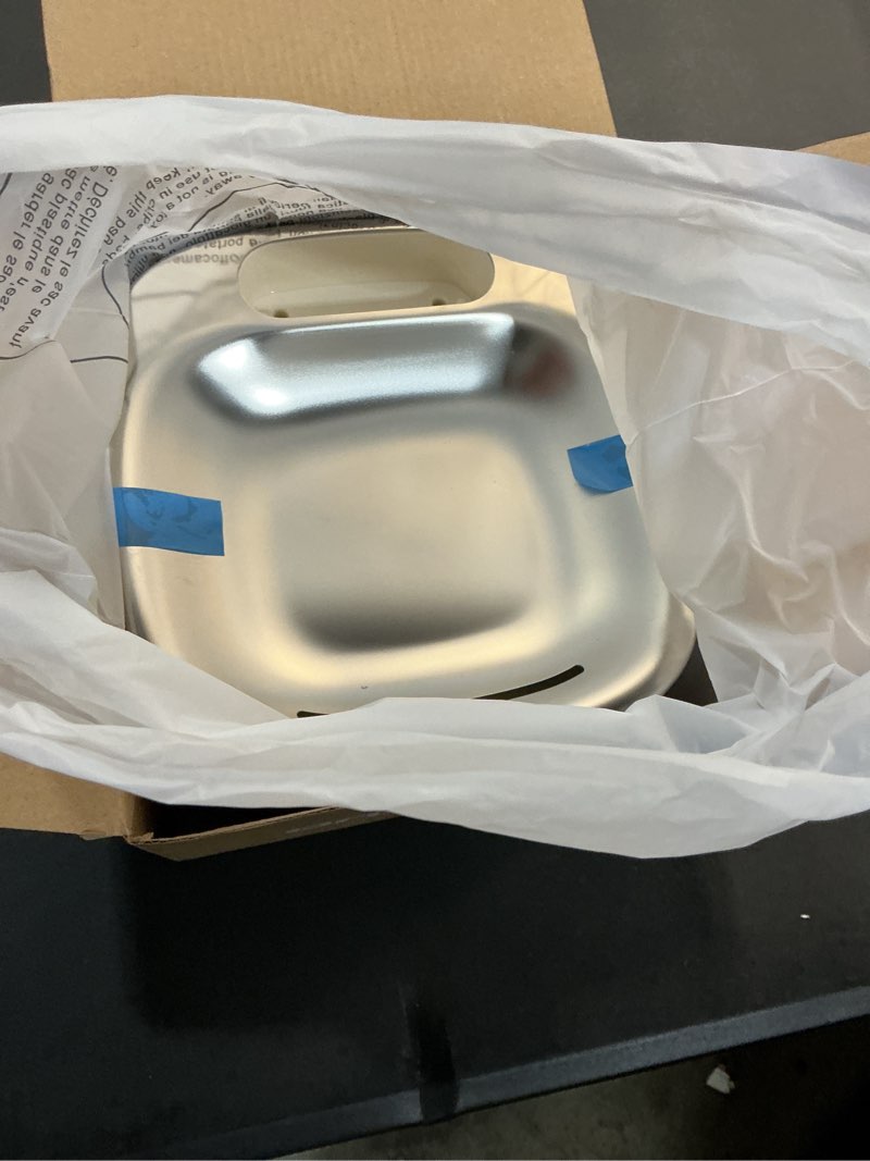 Condition photo showing Good Condition for oneisall wireless cat water fountain, 3.5l/118oz battery operated pet drinking fountain stainless steel, running water dispenser fountains for cats, cordless&rechargeable with motion sensor(hale 3.5l) silver pw04 fountain +2pcs filters