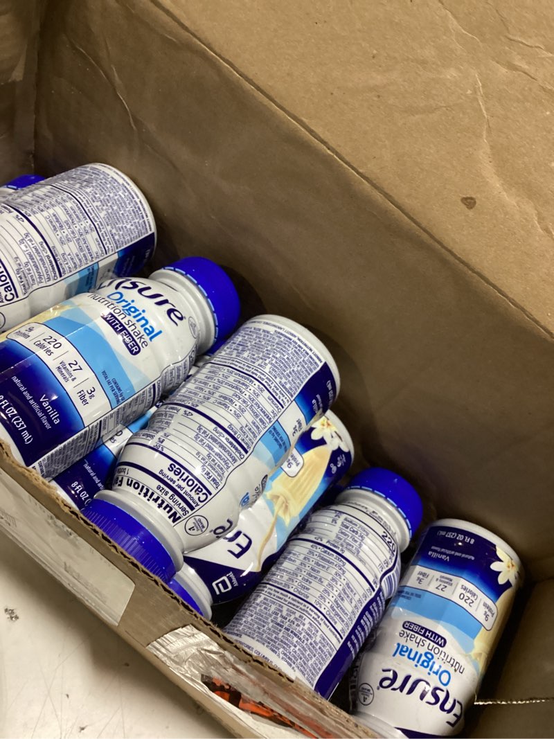 Condition photo showing As Is for (EXP/1/NOV/2026) Ensure Original Vanilla Nutrition Shake with Fiber| Meal Replacement Shake | Ready To Drink | 9g Protein, 27 Vitamins and Minerals | 8 fl oz - 15-Pack