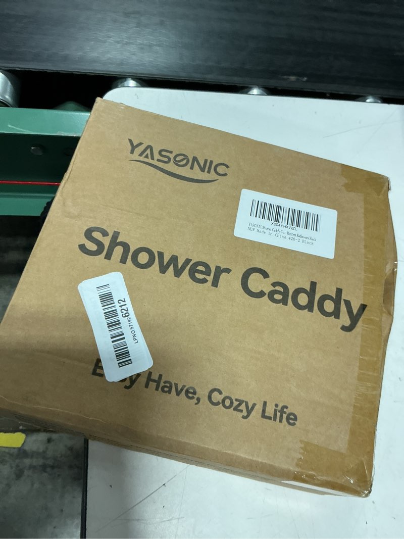 Condition photo showing New/Like New for yasonic corner shower caddy adhesive, 100% rustproof shower organizer, no drill shower shelf for inside shower, wall-mounted shower storage for homes (2 pack, black)