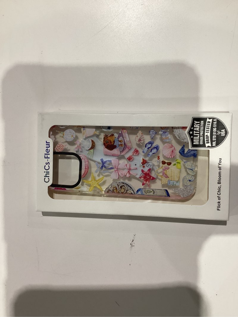 Condition photo showing New/Like New for ChiCsFleur for iPhone 12 / iPhone 12 Pro Case, TPU Phone case with Camera Protection for Women Girls Teens - Coquette Coastal Collage Pink Bow Disco Dog Hibiscus Blue Lemon Pink Aesthetic Unique OceanLace iPhone 12 / iPhone 12 Pro