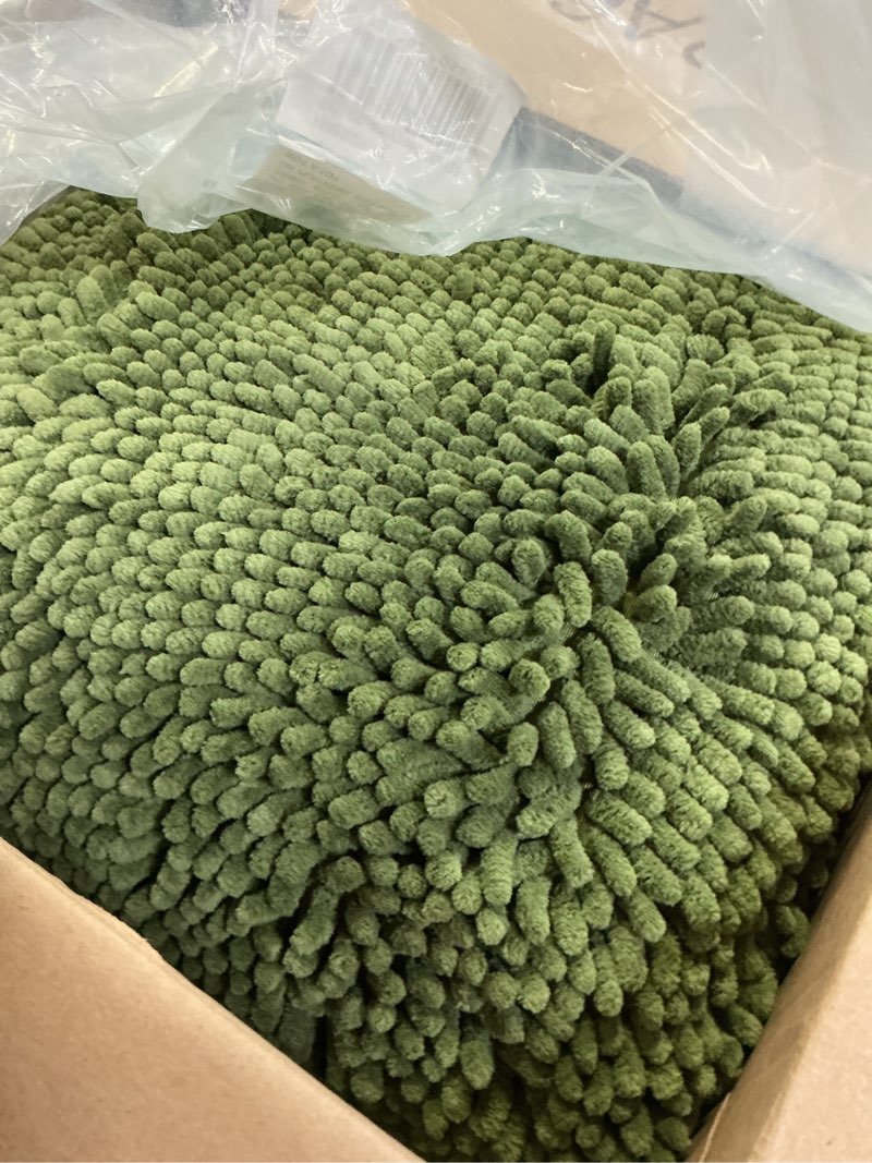 Condition photo showing Good Condition for Muddy Mat® | Super Absorbent Door Mat Indoor, Microfiber Quick Dry Chenille Entryway Rug, Non-Slip Front Door Mat, Indoor Mats for Entryway, Machine Washable Pet Rug, Army Green 36" x 120"