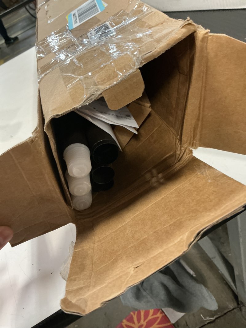 Condition photo showing As Is for KAMANINA 1 Inch Curtain Rods for Windows 140 to 195 Inches (11.7-16.3ft) Bronze Heavy Duty Curtain Rod, Adjustable Long Drapery Rods with Marbled Finials Bronze 140-195"