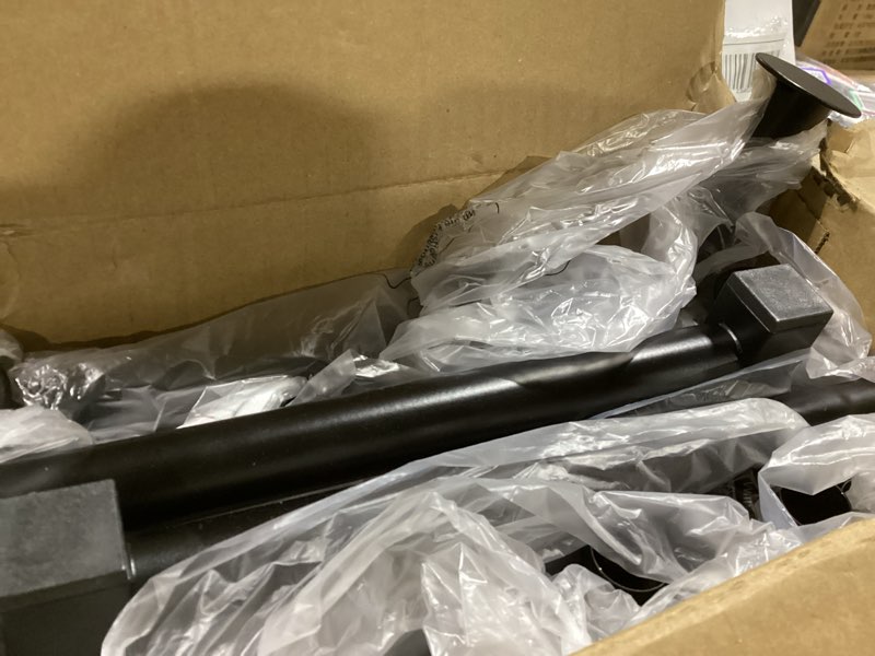 Condition photo showing New/Like New for Metal Clothes Rack - Double Rod Clothing Rack with Fixed Extension Rod & Universal Wheels, Coat Rack with Built-In Shelf for Closet Organizers and Storage (38.5" x 16.9" x 59.0", Black) Black 38.5" x 16.9" x 59.0"