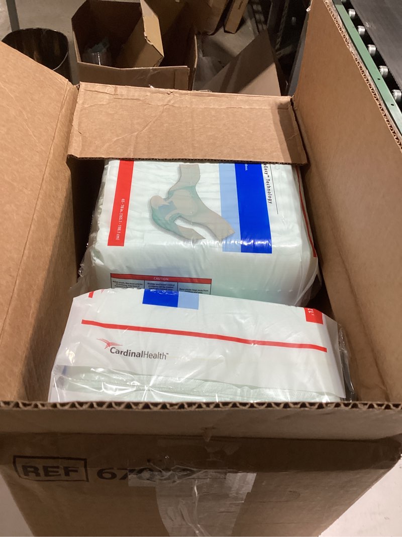 Condition photo showing Good Condition for cardinal health™ quilted adult briefs, wings™ super with breatheeasy™ technology, maximum absorbency, xx-large - case of 48 2xl case of 48