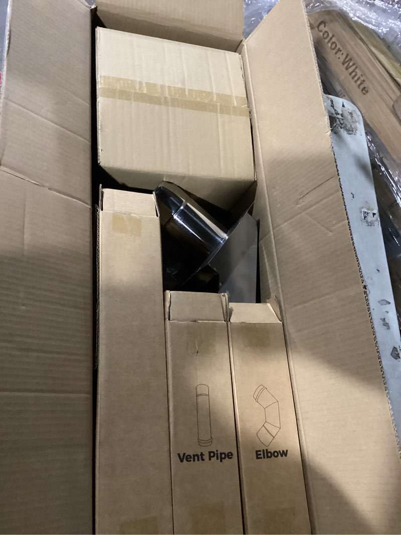 Condition photo showing Good Condition for thermomate 3" horizontal stainless steel vent pipe kit for gas tankless water heater, includes 3" termination hood, 3" 90 degree elbow, 2 x 3" vent pipe, 3" adjustable wall thimble