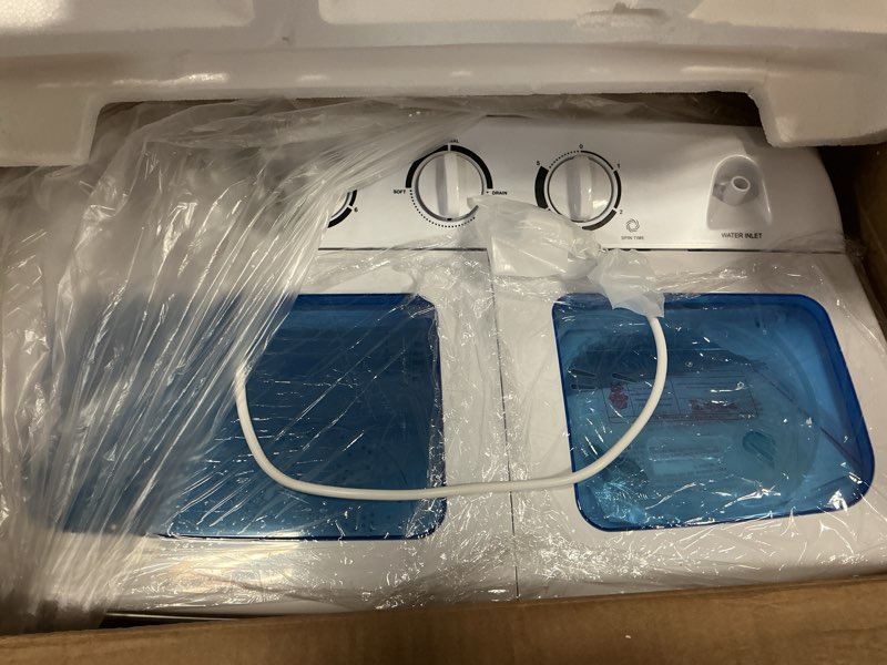 Condition photo showing Good Condition for 17.6 lb portable mini compact twin tub washing machine washer spin dryer white