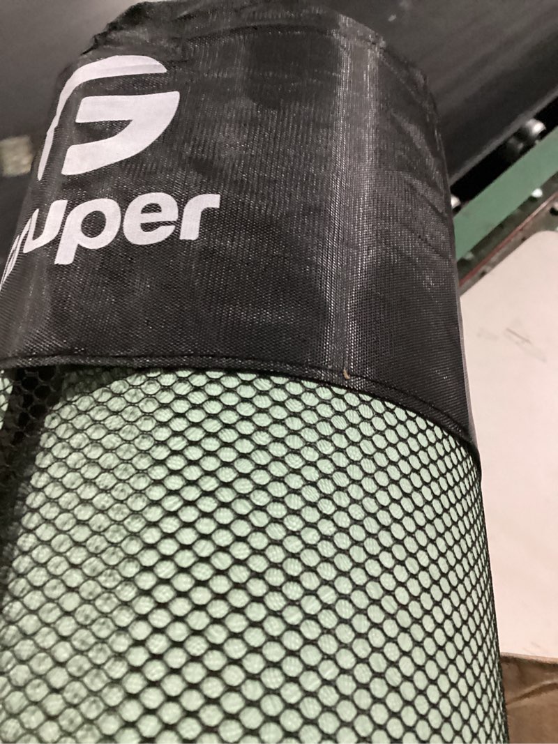 Condition photo showing New/Like New for gruper yoga mat non slip, eco friendly fitness exercise mat with carrying strap,pro yoga mats for women,workout mats for home, pilates and floor exercises matcha green / black 0.24*24*72 inches