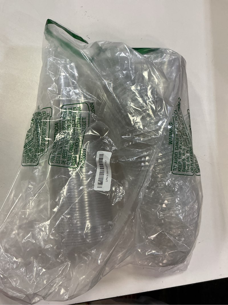 Condition photo showing Good Condition for 100 Pack-16oz Plastic Cups with Strawless Sip Lids – To Go Disposable Clear Cold Drink Cups for Iced Coffee, Smoothies, Juice, Boba, Bubble Tea
