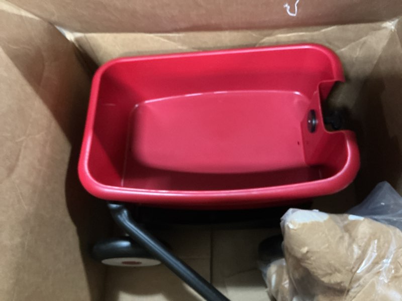 Condition photo showing As Is for Radio Flyer My 1st Wagon with Teddy Bear, Red My 1st Wagon w/Teddy