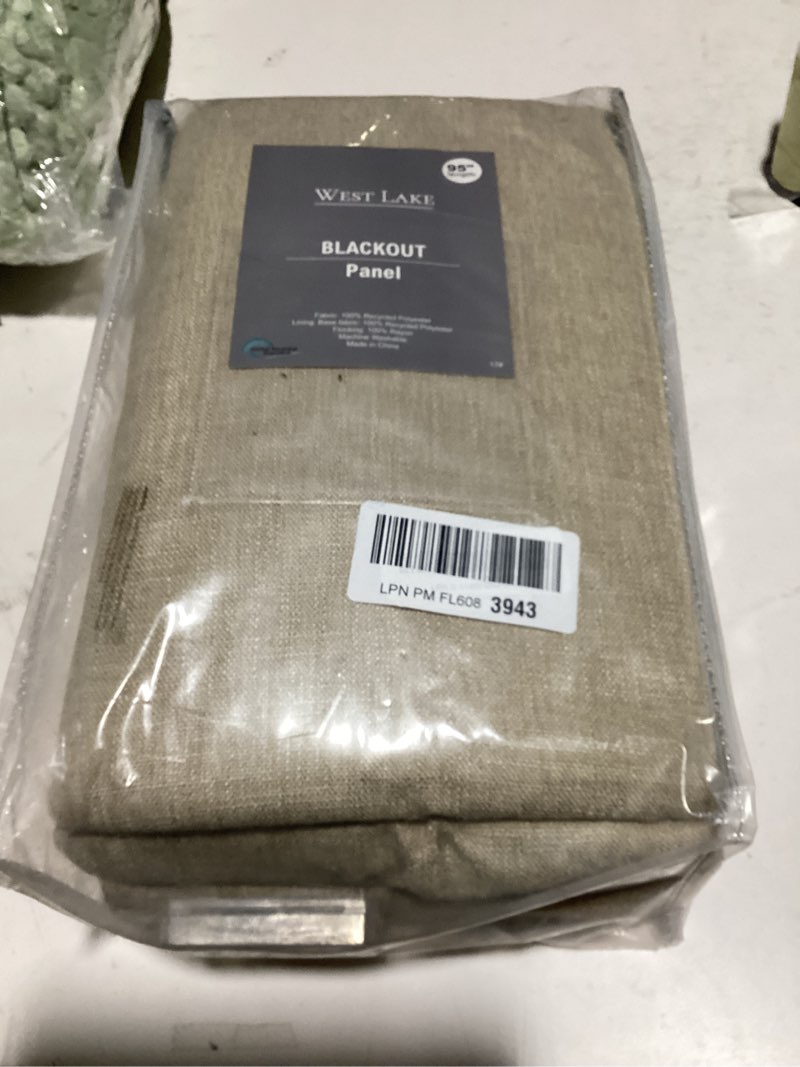 Condition photo showing Good Condition for WEST LAKE Pinch Pleated 95% Blackout Window Curtain Panels for Bedroom 95 Inch,Silver Grey Triple Weave Textured Heavy Chenille Light Blocking Drapes,French Pleat Window Treatment,40"Wx95"L,Pack of 2 40"W x 95"L (Pack of 2) Chenille Silver Grey
