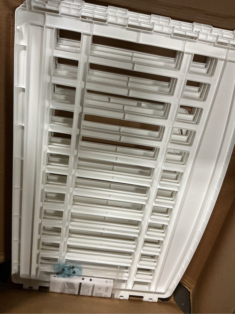 Condition photo showing Good Condition for iris usa 24" 4-panel dog playpen with door, 35 x 35 x 24, puppy playpen, dog play pen indoors, pet fence, puppies/small dogs, white white 4 panel - 24" h