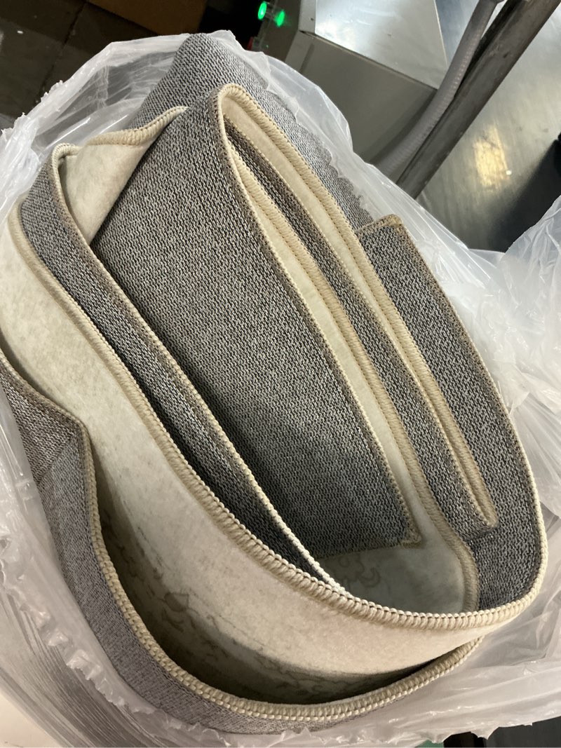 Condition photo showing As Is for 9x12 area rugs for living room: washable large vintage floral rug low pile non-slip boho carpet for bedroom dining home office (floral beige, 9'x12') floral beige 9' x 12' (rectangular)