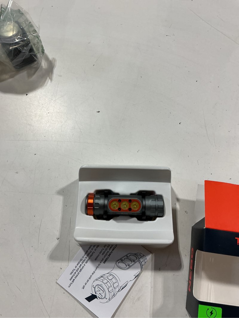 Condition photo showing Good Condition for nebo transcend 1500 rechargeable headlamp | 1,500 lumens, 5 light modes, detachable magnetic work lamp, waterproof, bright led head light for hiking & camping, includes usb charging cable 1500 lumen