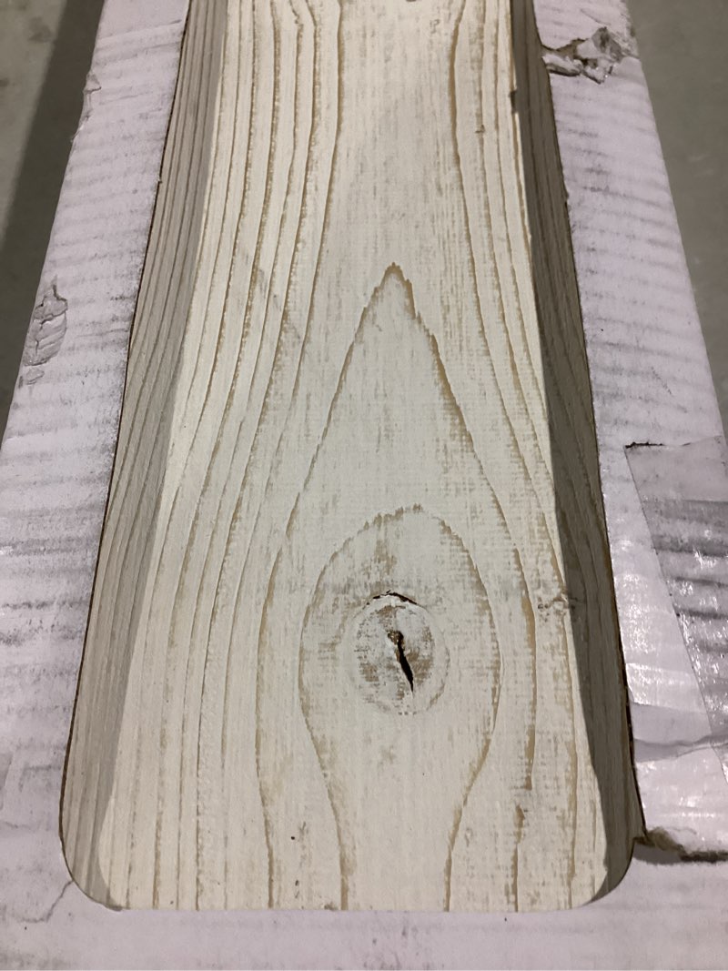 Condition photo showing Good Condition for Luxdecor Real Wood Wall Planks- White Shiplap Boards 5" Peel and Stick Shiplap Boards 10 Pieces?Wall Shiplap Planks Board 12.5 Sq Ft White Washed