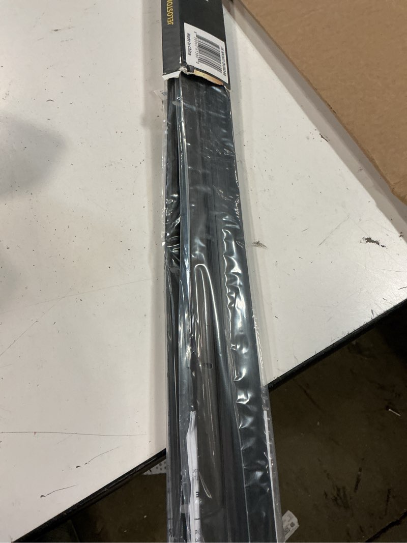 Condition photo showing As Is for jelostone 2 pack - 48'' commercial door bottom sweep (dark bronze anodized), heavy duty aluminum, fi