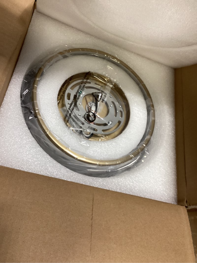 Condition photo showing Good Condition for Gold Semi-Flush Mount Ceiling Light with Globe Glass – Vintage Ceiling Lighting for Hallway, Kitchen, Entryway, Bathroom & Closet 7.68in-ceiling Gold