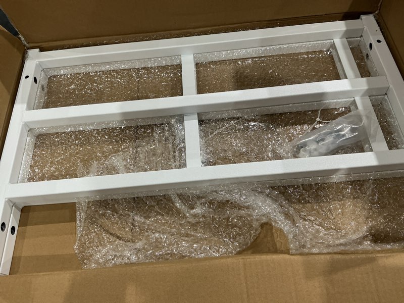 Condition photo showing Good Condition for fixed window safety guard 14”x 38” *2 pack adjustable width prevents accidental falls, non-egress, tamper resistant screws included, white 2 pack * 14x38 inches
