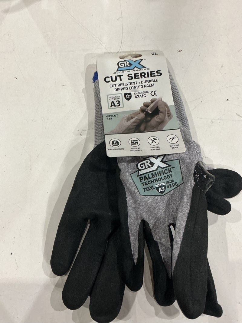 Condition photo showing Good Condition for grx x-large silver nitrile dipped hppe construction gloves, (1-pair)