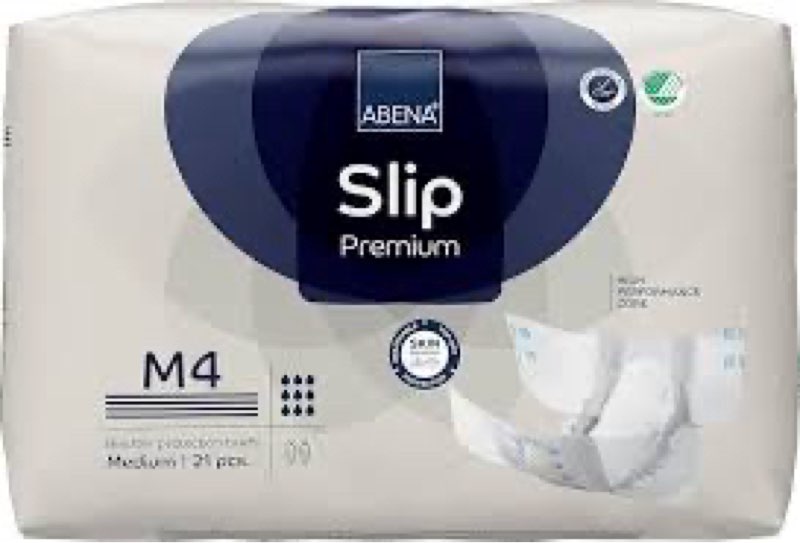 Abena Slip Premium Incontinence Briefs, Level 4, (Small to Extra Large Sizes), Medium, 84 Count