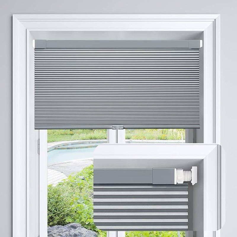 LazBlinds No Tools No Drill Cordless Cellular Shades, Light Filtering Honeycomb Shades for Home, The
