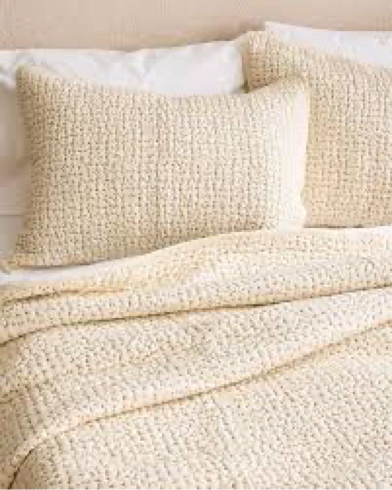 DNU | Organic Cotton Hand Stitched Quilt Set, Undyed, King/Cal King
