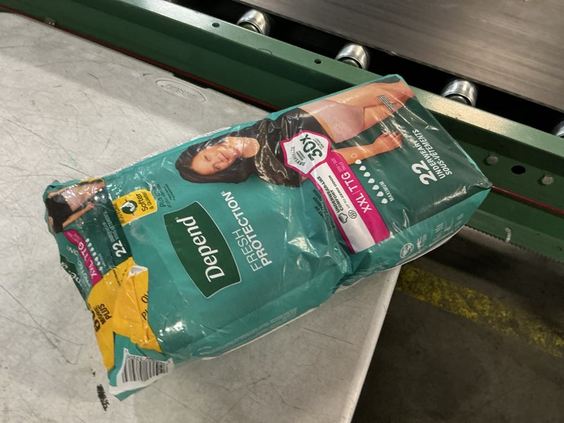 Condition photo showing Good Condition for depend fresh protection adult diapers, incontinence underwear for women, disposable, maximum, xxl, blush, 22 count, packaging may vary 2x-large 22