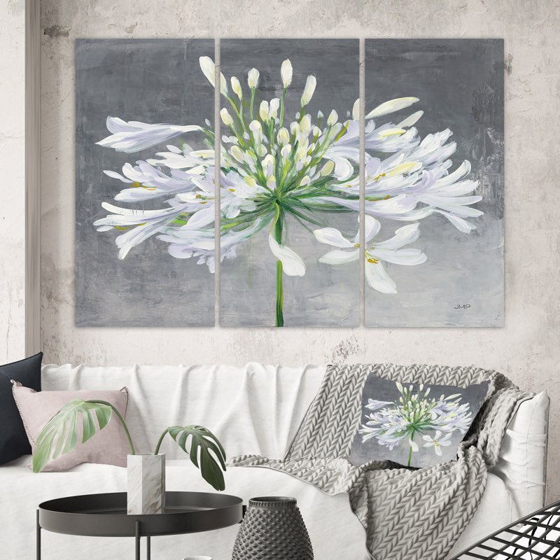 EBIJ2661.46314784A \" Flower Cleome Splash |\" 3 - Pieces Painting Print 36 x28