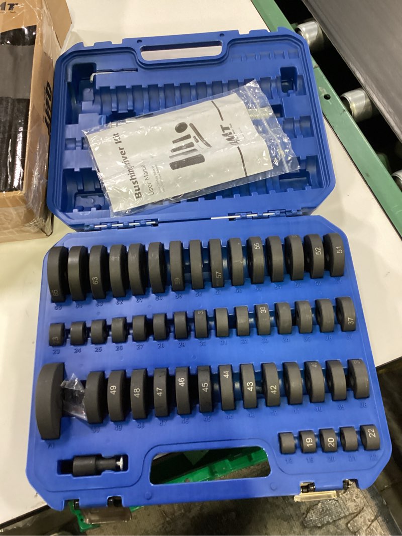 Condition photo showing New/Like New for Orion Motor Tech 52-in-1 Custom Bushing Driver Tool Set and Transmission Wheel Axle Bearing Race Seal Installer Remover, Bush Removal Puller Bearing Press Tool Kit