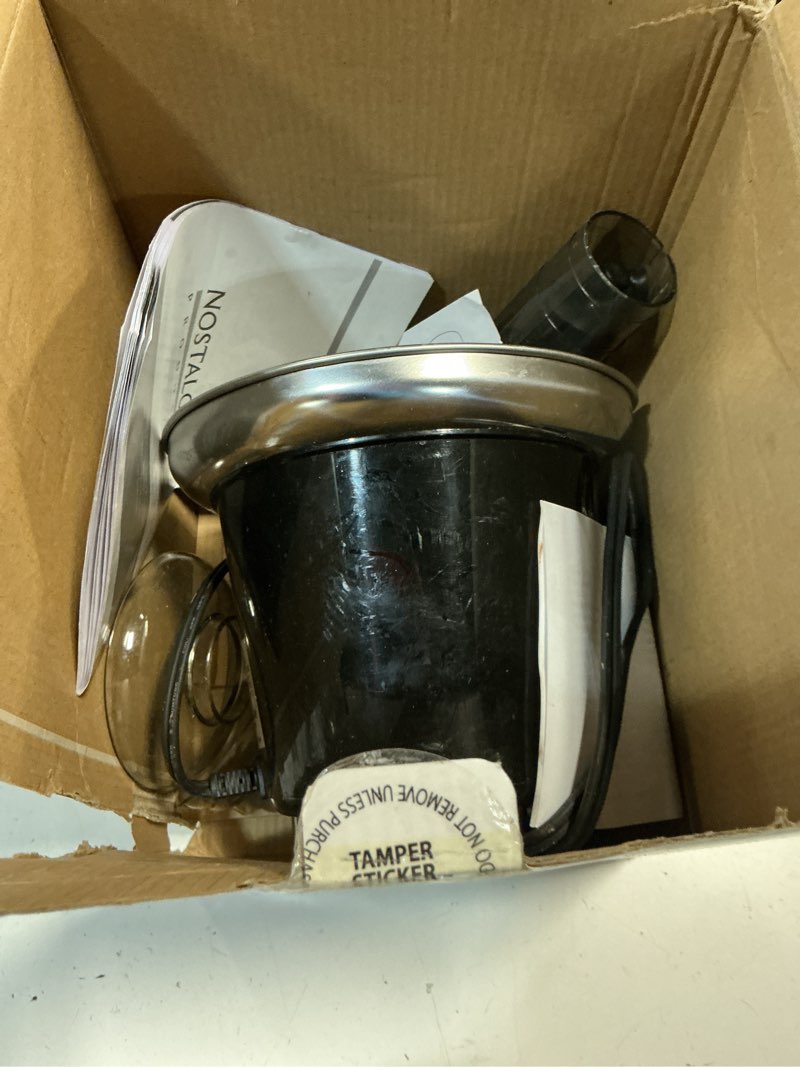 Condition photo showing As Is for Nostalgia 3 Tier Chocolate Fondue Fountain 24 Oz Electric Fondue Machine  Black