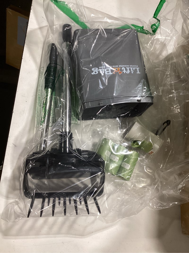 Condition photo showing Good Condition for neater pet brands lift n’ bag 2.0 dog pooper scooper with bag attachment & 22" pole for small to large dogs, new & improved design, 60 refill bags, heavy duty dog poop scooper for yard, one-hand use 22" pole - 60 bags black scoop w/ grey bin