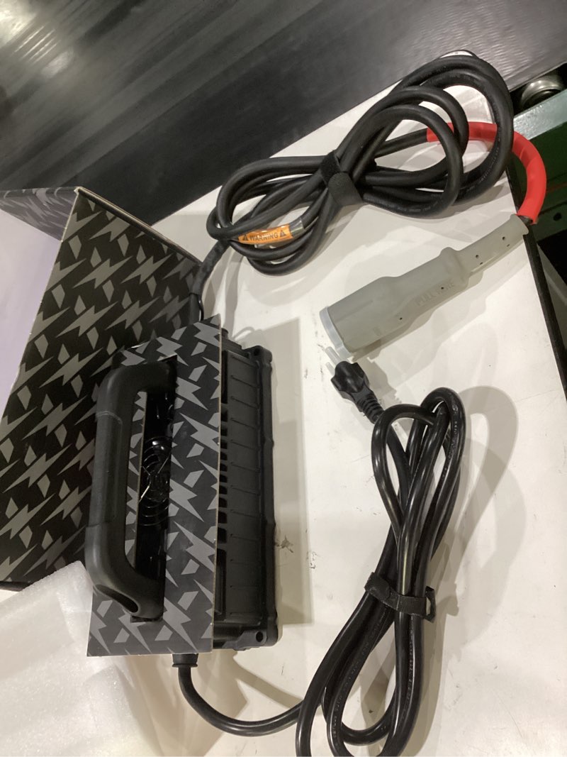 Condition photo showing Good Condition for 48 volt 18 amp golf cart charger with 3-pin round plug for club car precedent & ds series only for lead acid battery pro, not tested