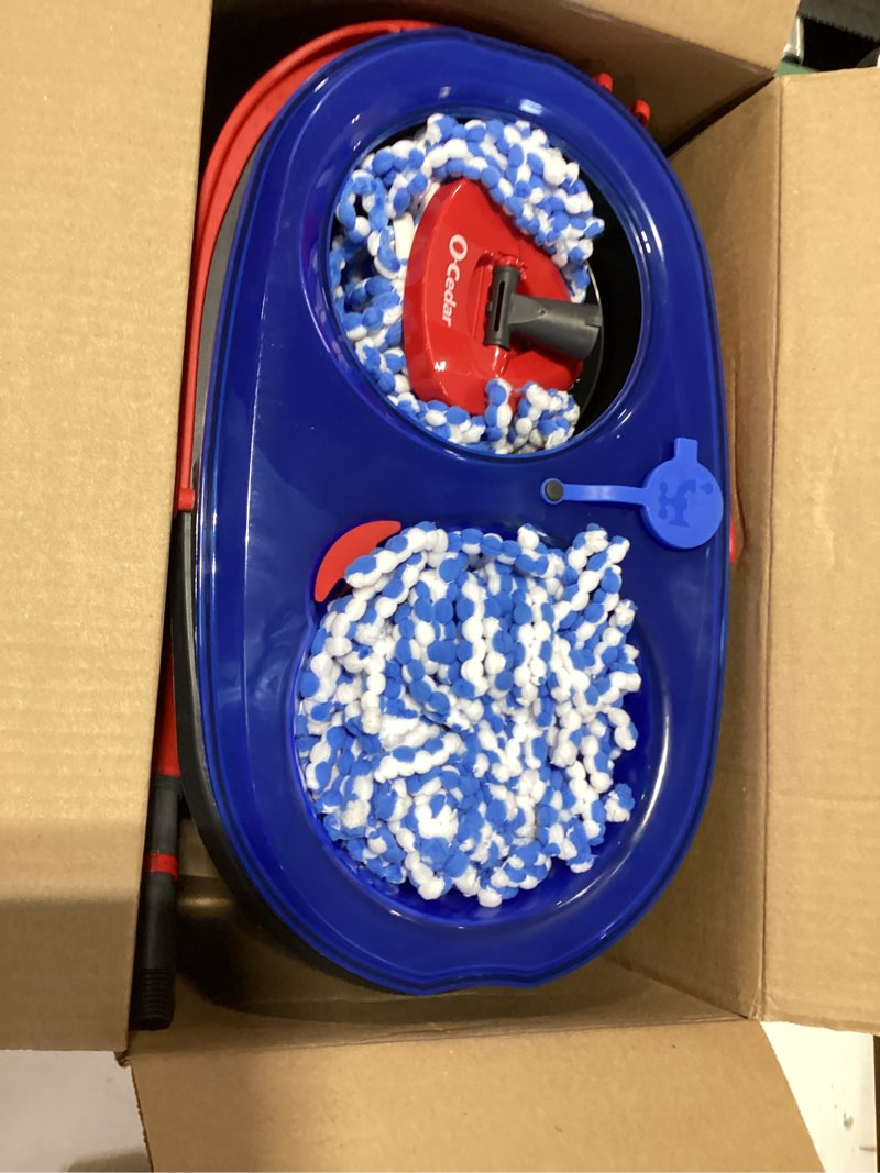 Condition photo showing As Is for O-Cedar RinseClean Spin Mop & Bucket System + 2 Extra Mop Heads| Clean with Clean Water | Removes 99% of Bacteria Rinseclean Spin Mop & Bucket + 2 Extra Refills Cleaning System