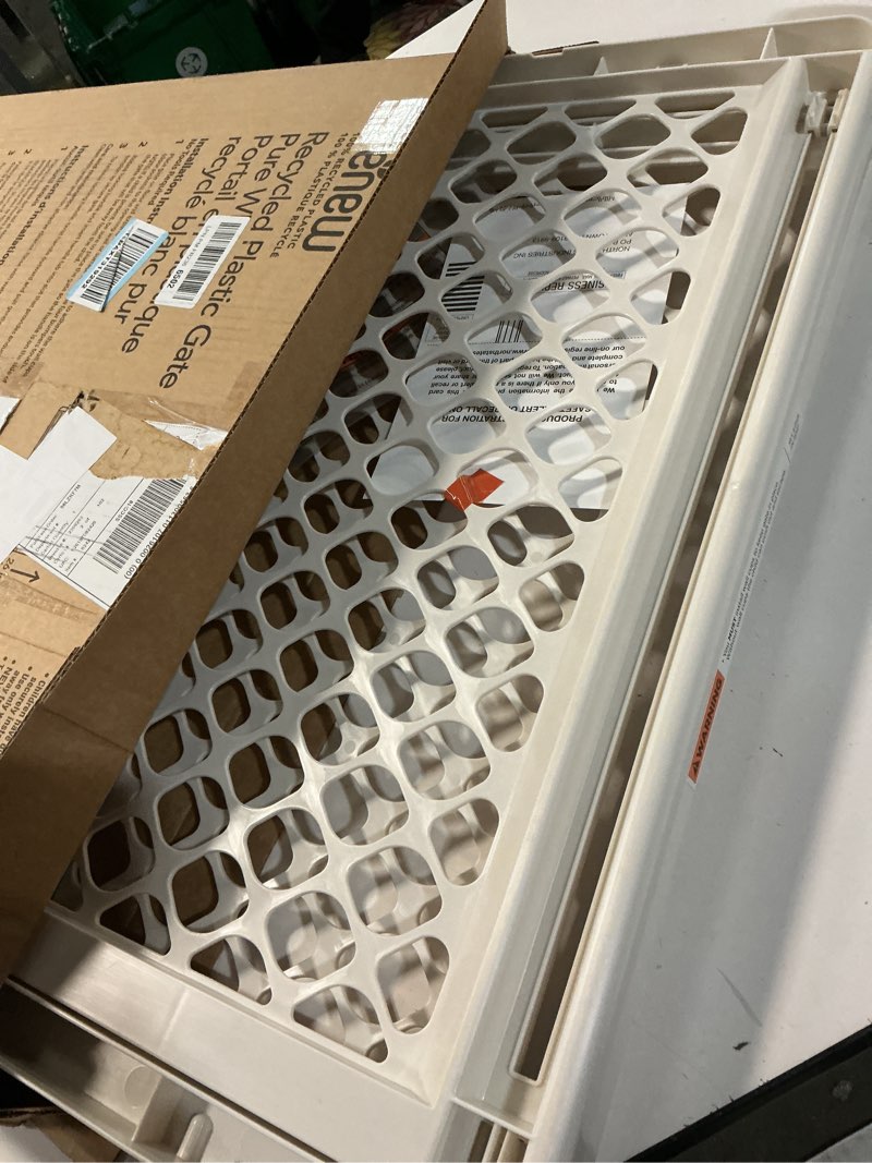 Condition photo showing Good Condition for Toddleroo by North States - Renew 100% Recycled Plastic Baby Gate for Doorway; Sturdy for Indoor & Outdoor Use: Pressure Mounted, No Drill Gate; Made in USA; 26" to 42" Wide, 26" Tall; Pure White