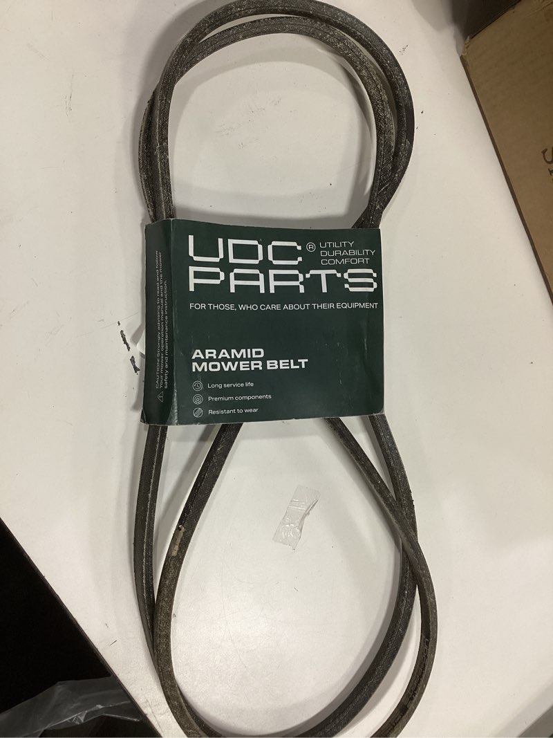 Condition photo showing As Is for UDC Parts 429636 197253 Mower Deck Belt for Craftsman 592855001 598559101 532429636 Husqvarna YTH18542 YTA18542 YTH22V42 YTH20K42 Poulan AYP 42 Inch/Aramid Cord / 101.20 inches