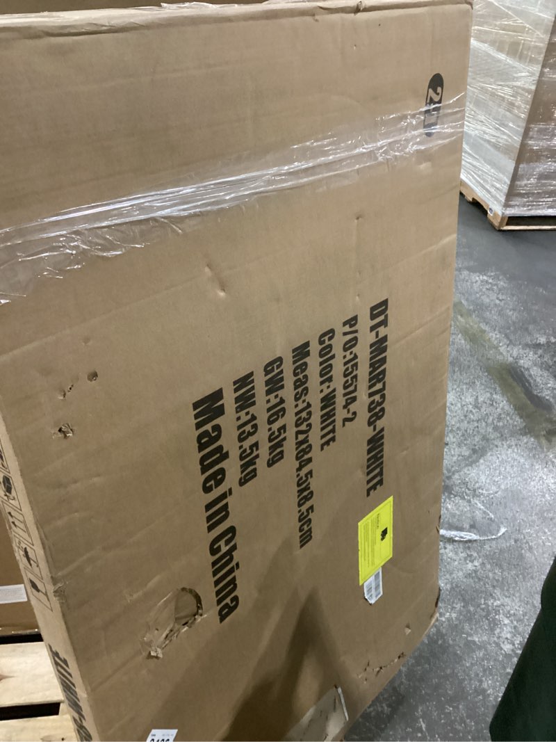 Condition photo showing As Is for TABLE ONLY FDW Dining Table Set Dining Room Table Set for Small Spaces Kitchen Table and Chairs for 4 Table with Chairs Home Furniture Rectangular Modern (White Marble)