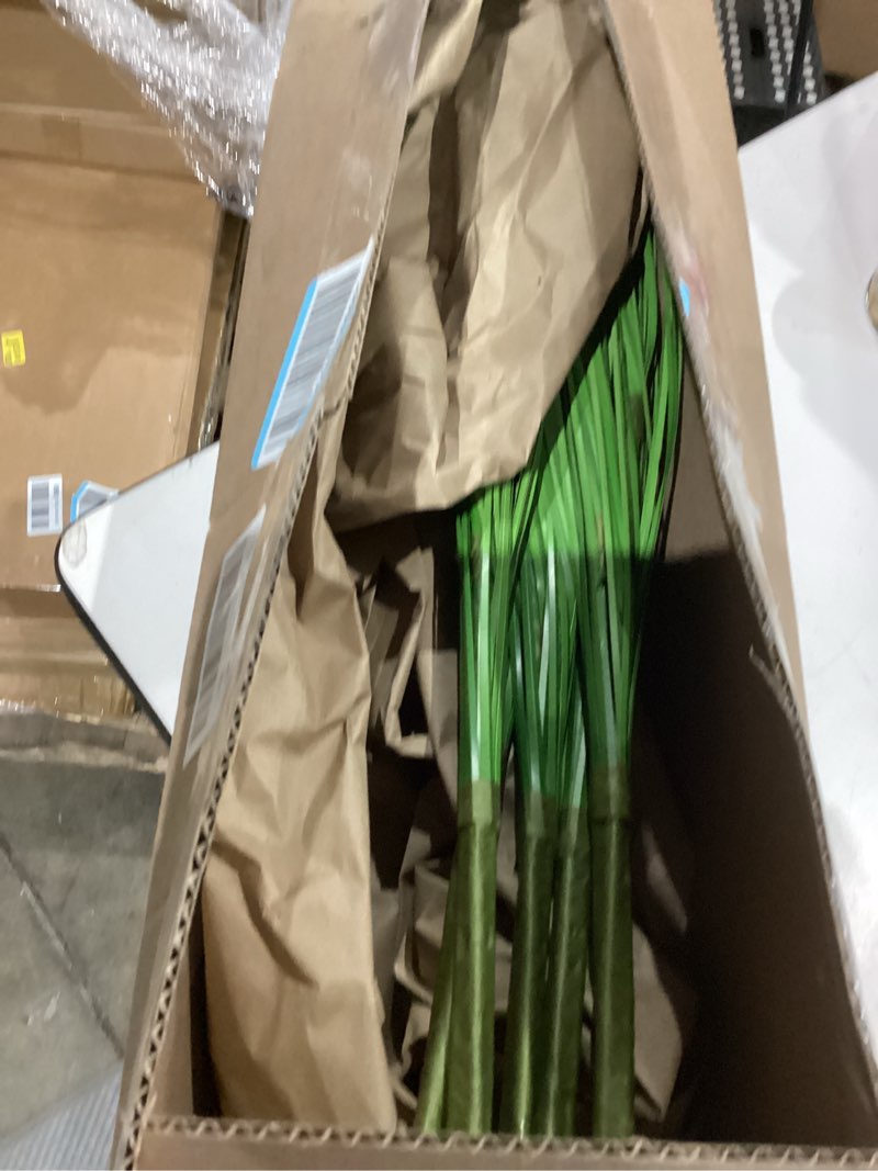 Condition photo showing As Is for Tigeen 12 Pcs 33 Inch Artificial Grass Plants, Faux Shrubs Wheat Grass, Tall Fake Plants for Outdoor Decor, Artificial Greenery Stems Weed for Room Indoor Home Vase Decor (Green) Green 12